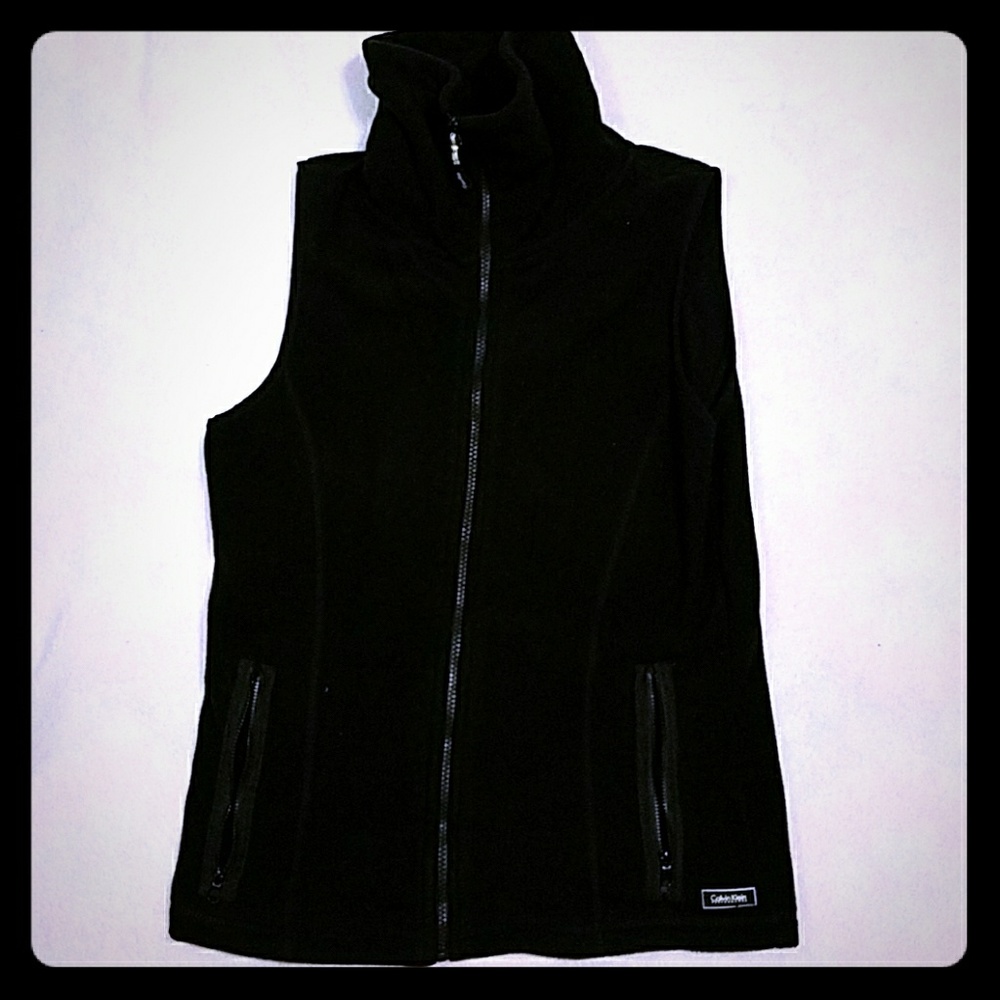 Black Calvin Klein Fleece Performance Vest